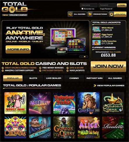 Play the Best Online Casino Slots at Total Gold